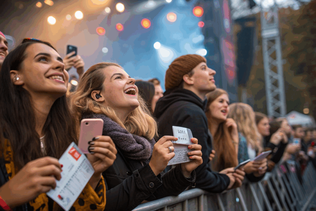 foule attendant le chanteur Snoop Dogg