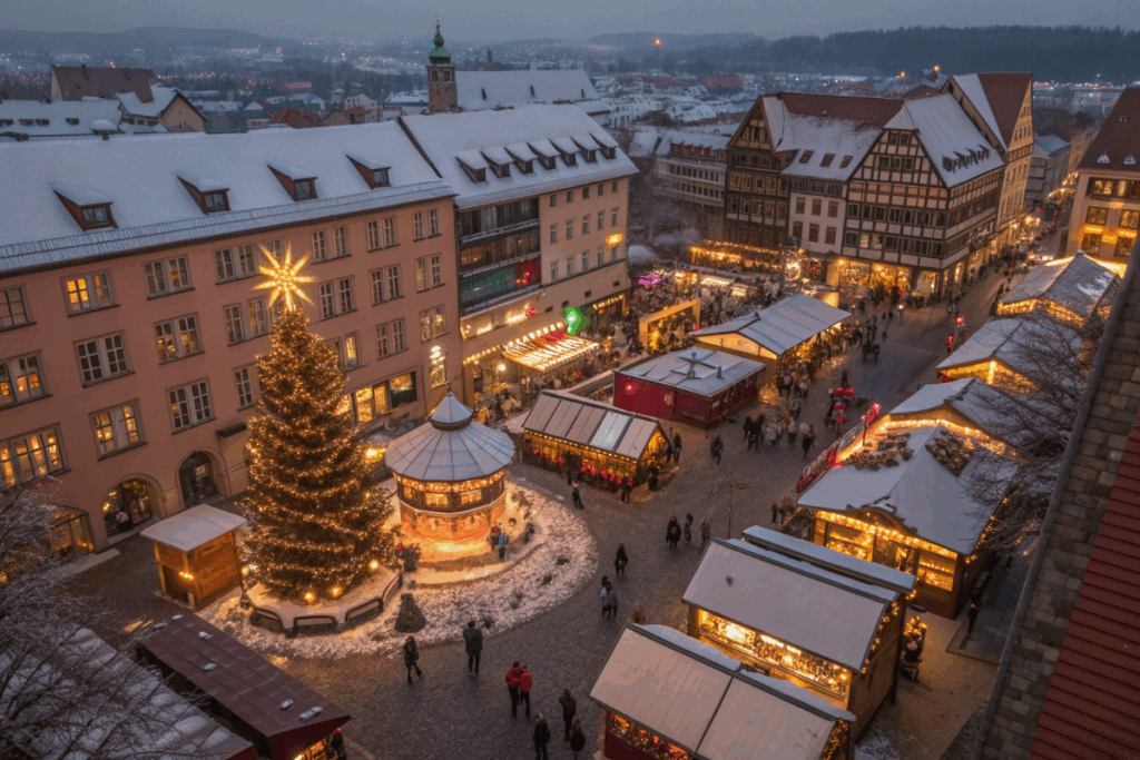 les marchés de Noël allemands vus du ciel