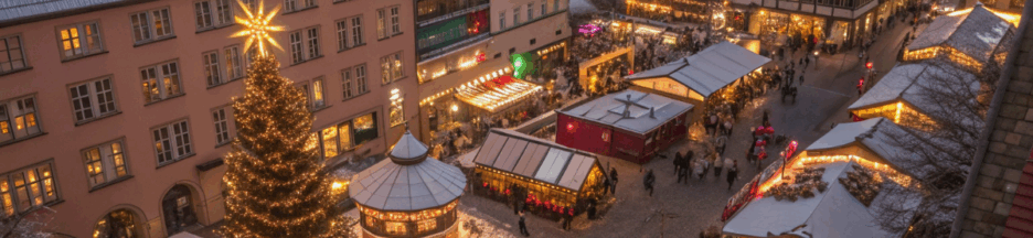 les marchés de Noël allemands vus du ciel