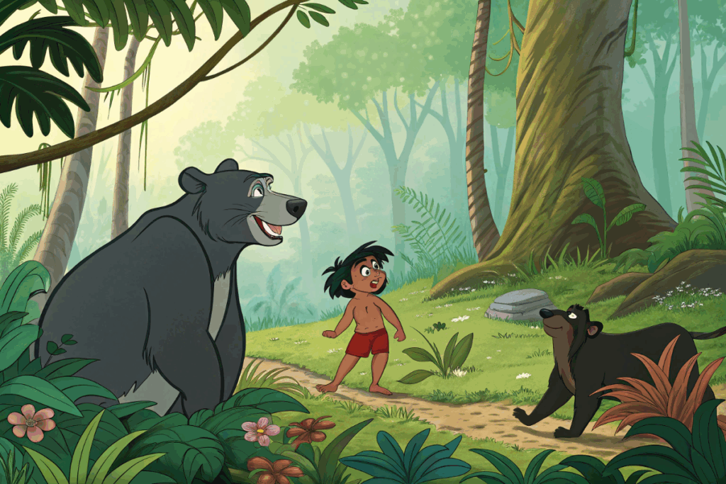 les personnages du dessin animé Le Livre de la Jungle