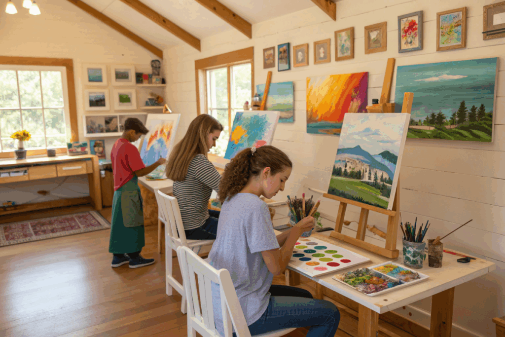 loisir pour les adolescents (peinture)