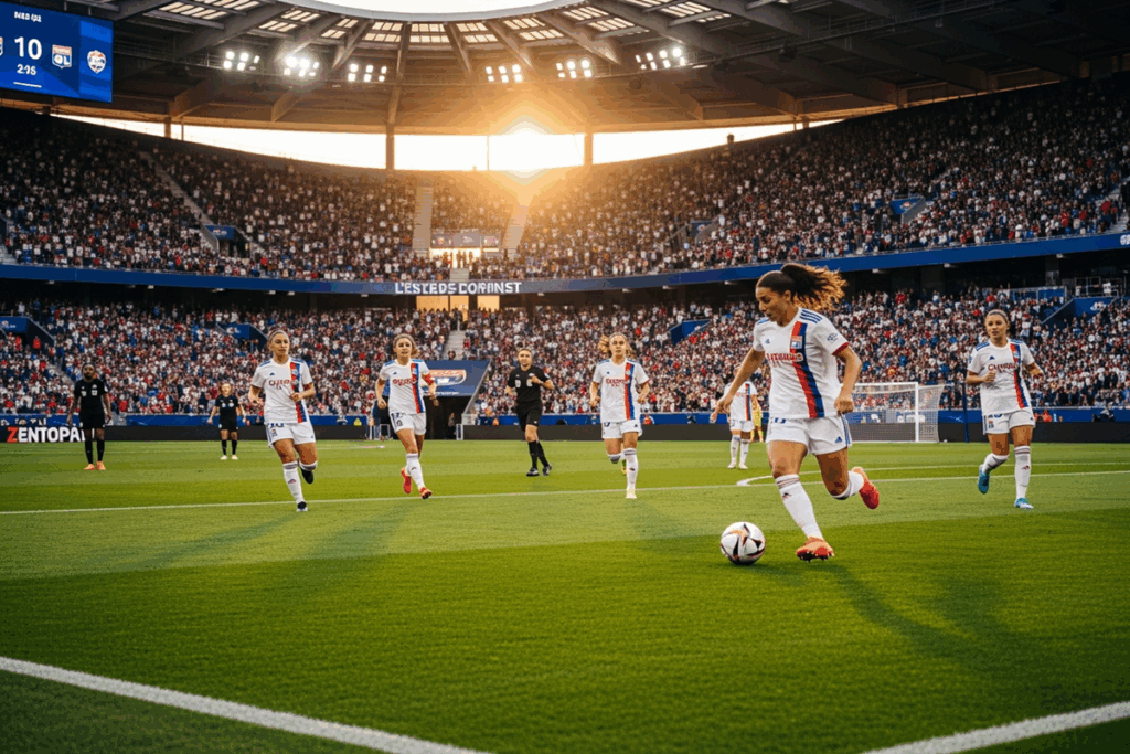 Match de football féminine en Ligue des Champions