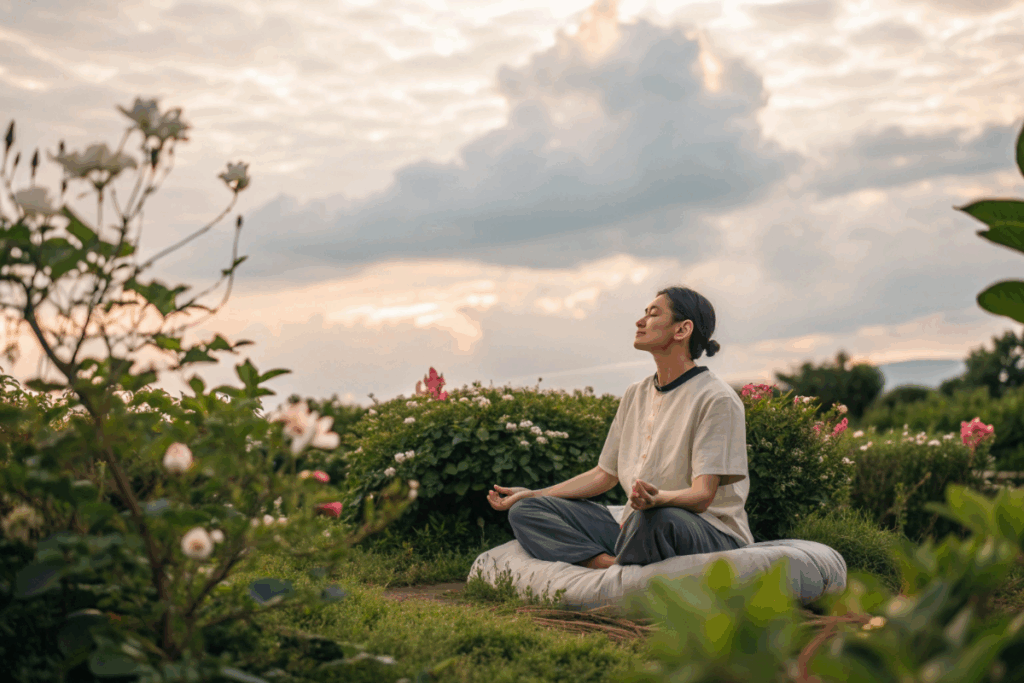 un homme qui préserve sa santé mentale