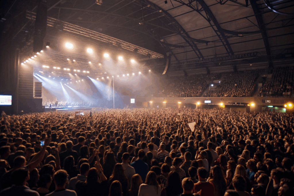 une foule pendant le concert de The Weeknd