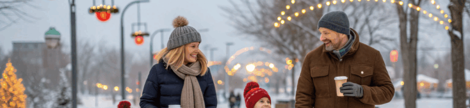 une sortie de Noël en famille