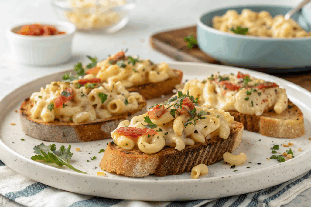 Des tartines de coquillettes