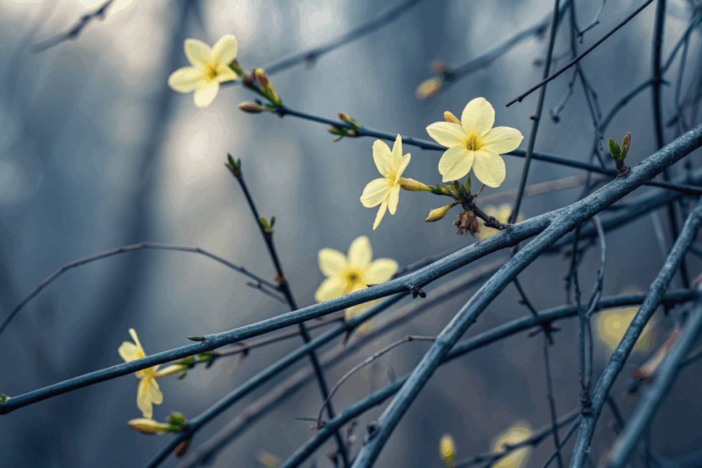 Le jasmin d'hiver (une des fleurs d’hiver)