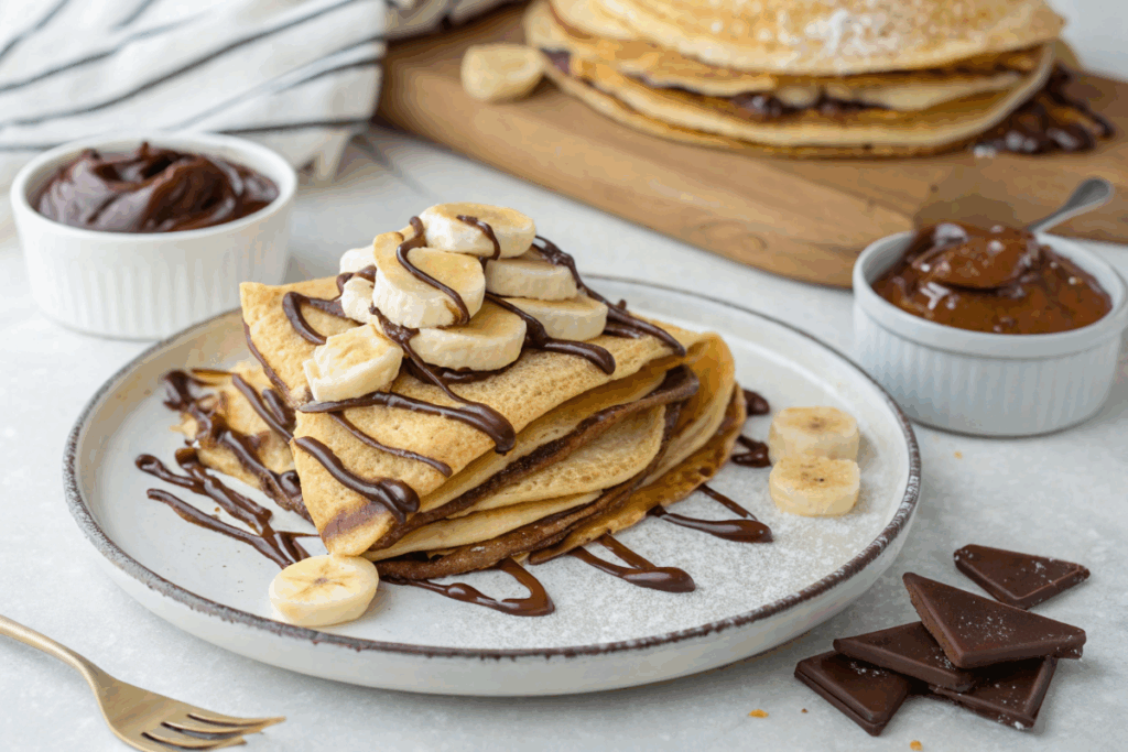 des crêpes nutella banane