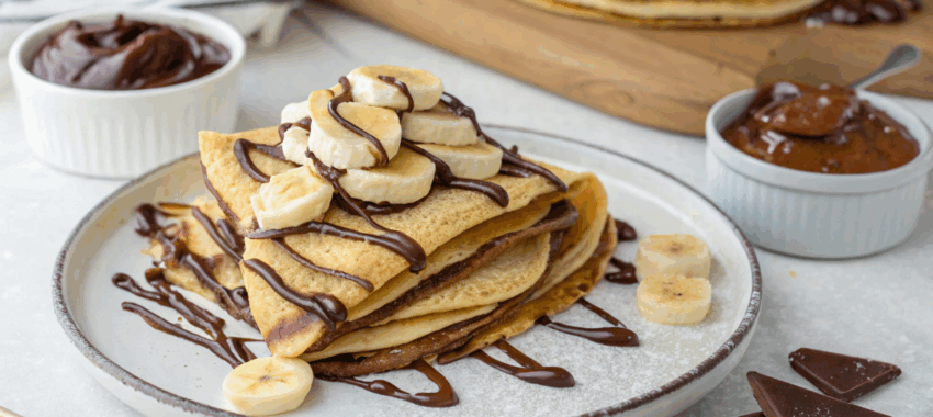 Crêpes : l’alliance parfaite Nutella et banane