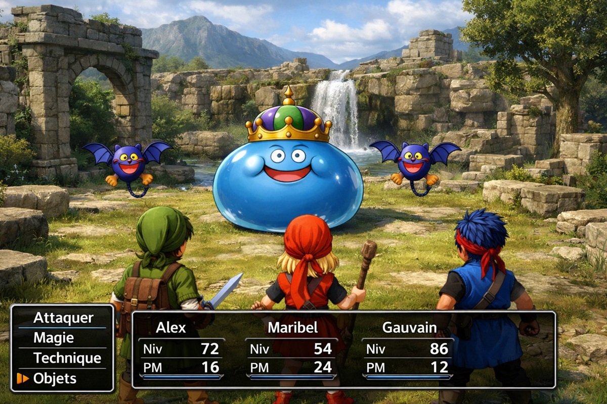 Gameplay d’un RPG comme Dragon Quest VII Reimagined
