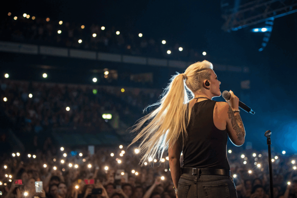 la chanteuse Pink en concert