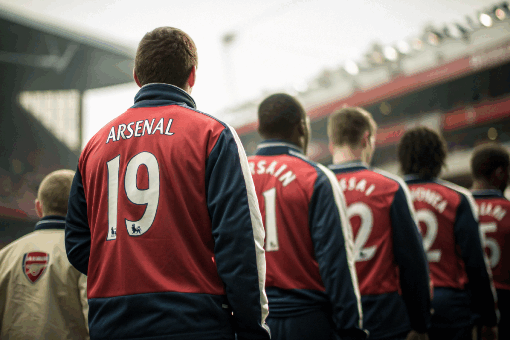 les membres de l’équipe Arsenal