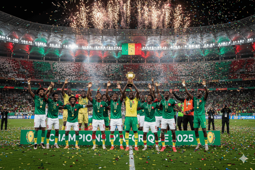 Sénégal célébration titre CAN 2025 