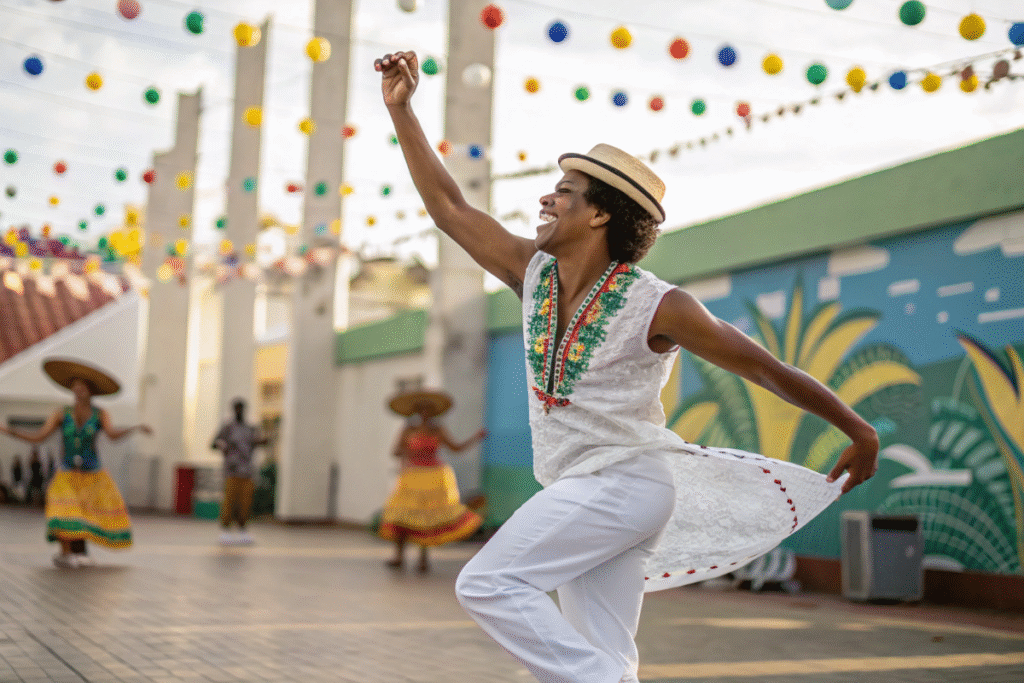 un homme qui fait de la samba