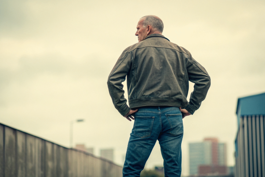 un homme ressemblant à Bruce Willis