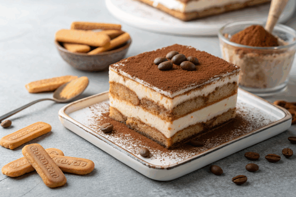 un plat de tiramisu au Spéculoos