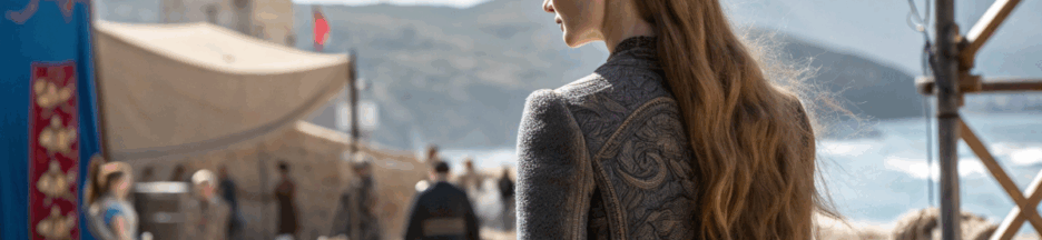 une actrice ressemblant à Sophie Turner dans le tournage d’un film