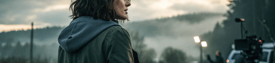 une actrice similaire à Kristen Stewart dans un tournage