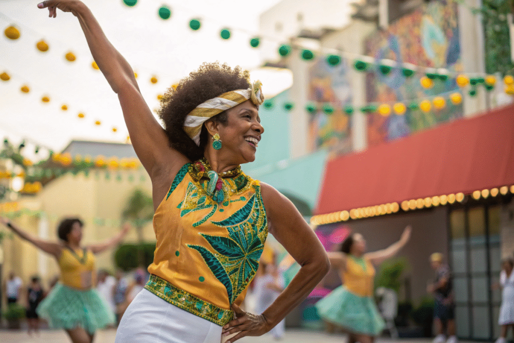 une femme qui fait de la samba