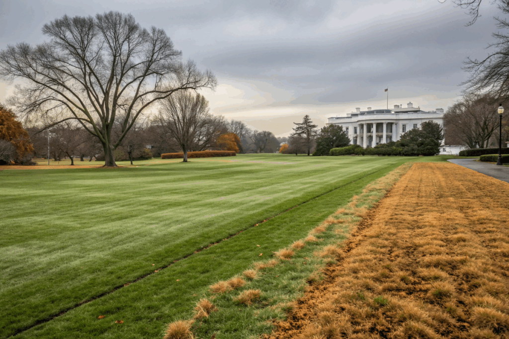 une pelouse avant l’hiver