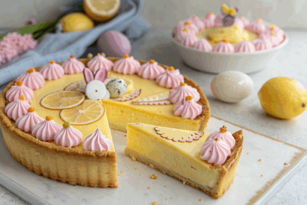 une tarte au citron de Pâques