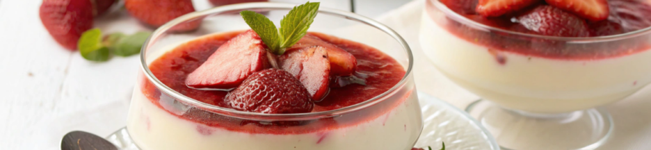 De la panna cotta aux fraises