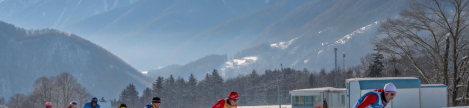 Des athlètes aux jeux d'hiver