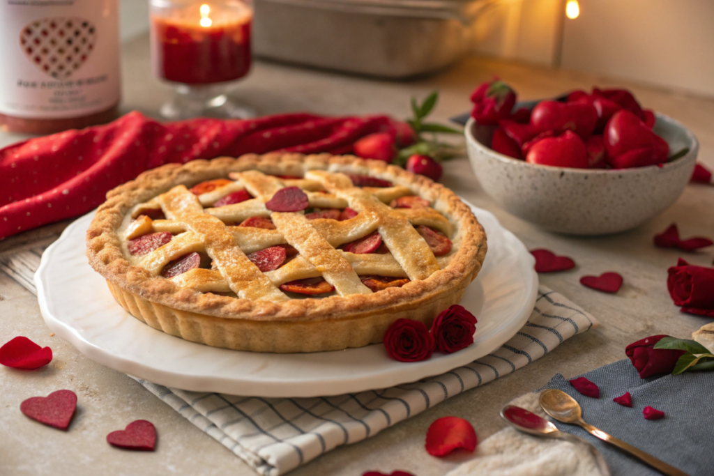 La tarte aux pommes Saint-Valentin