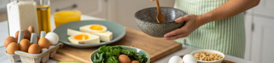 Préparation d’un repas pour un régime cétogène