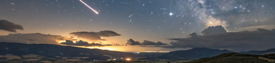 Un météore illuminant le ciel nocturne en Espagne