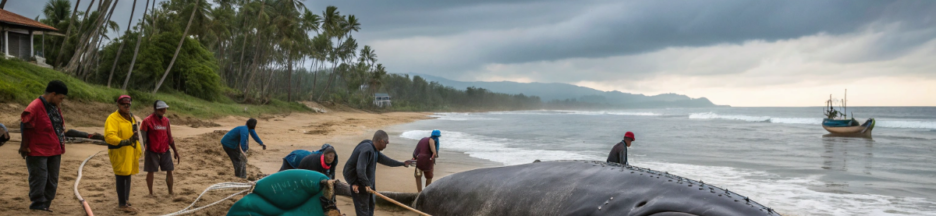 Une baleine échouée sauvée par des pêcheurs