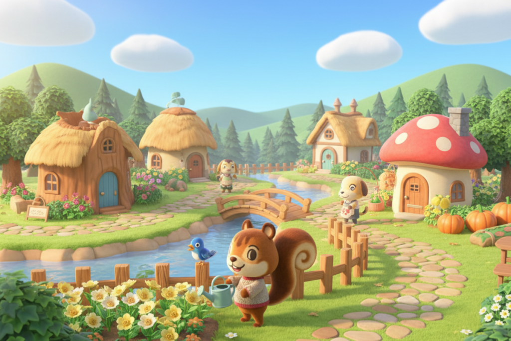 Un village similaire à Animal Crossing
