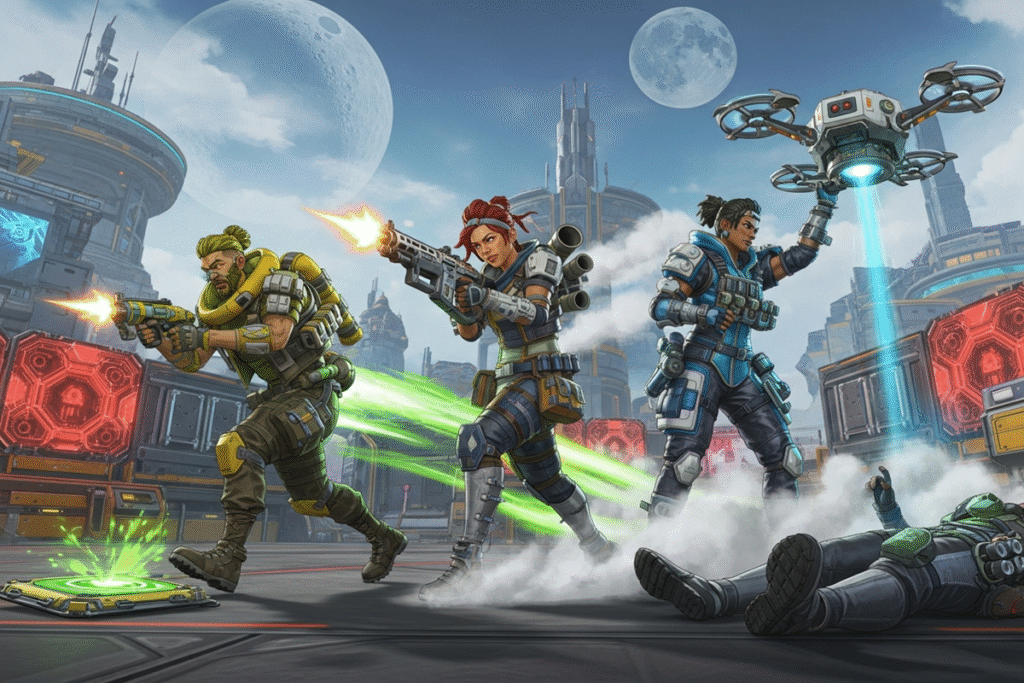 Gameplay d’un jeu FPS similaire à Apex Legends