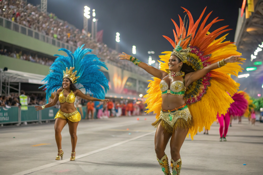 des danseuses brésiliennes au carnaval de Rio