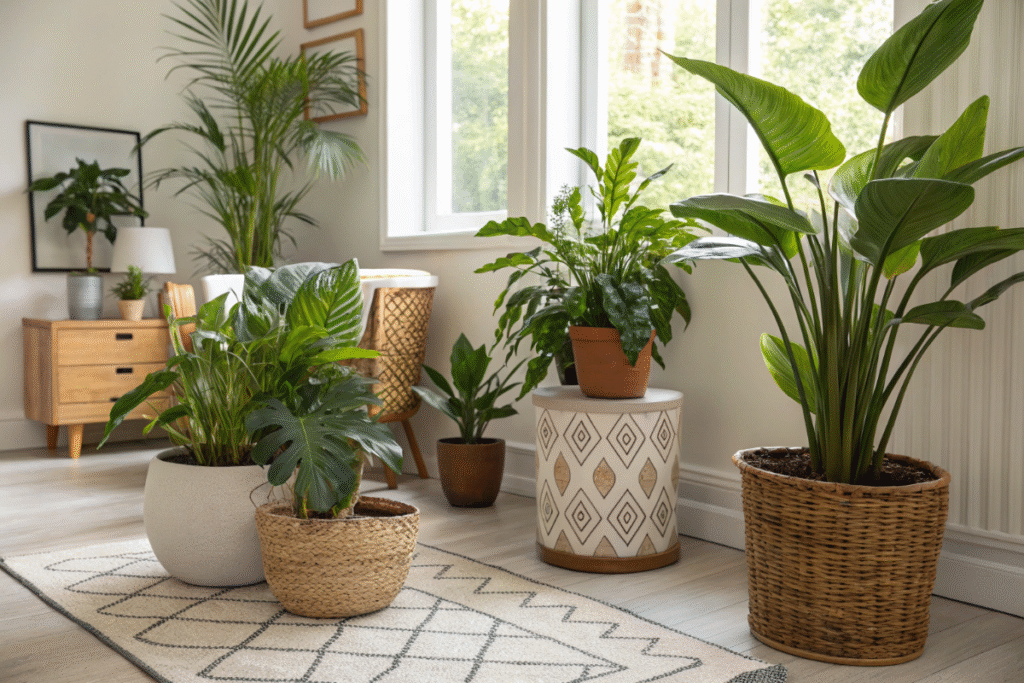 des plantes d’intérieur dans une maison