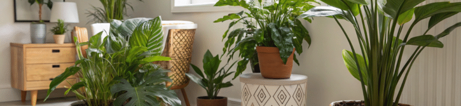 des plantes d’intérieur dans une maison