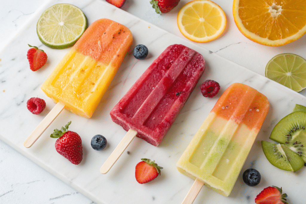 des sorbets fruités