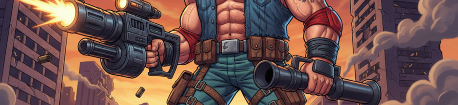 Un personnage de jeu de tir comme Duke Nukem