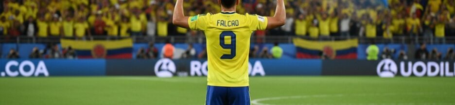Joueur avec le maillot de la Colombie de Radamel Falcao