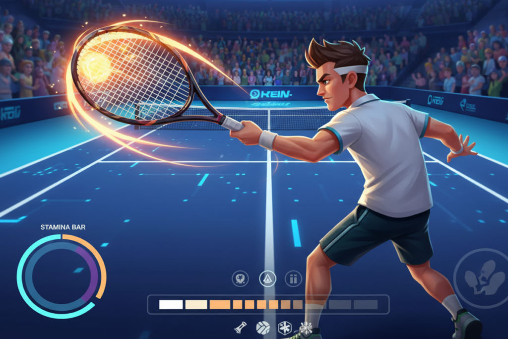 Gameplay d’un jeu similaire à Tennis Clash