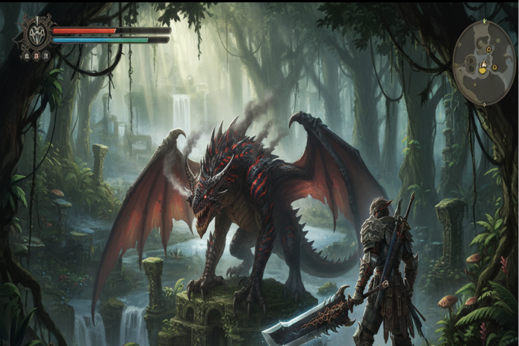 Gameplay d’un jeu d’action comme Monster Hunter Wilds