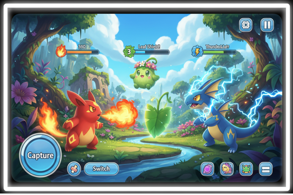 Un jeu vidéo similaire à l’univers des jeux Pokémon