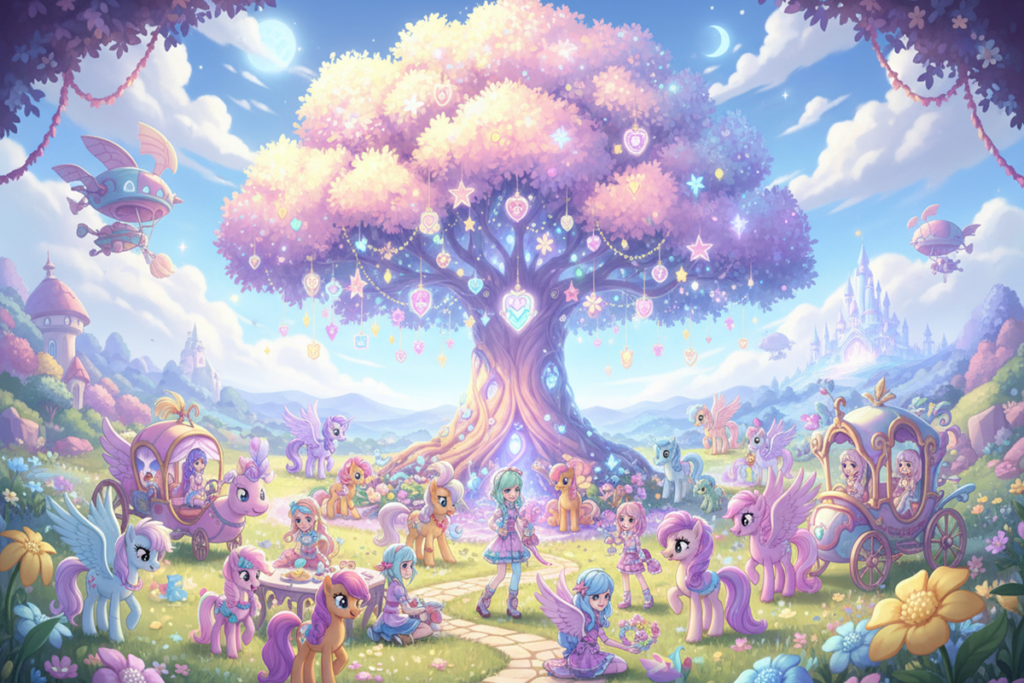 Illustration de l’univers magique de My Little Pony
