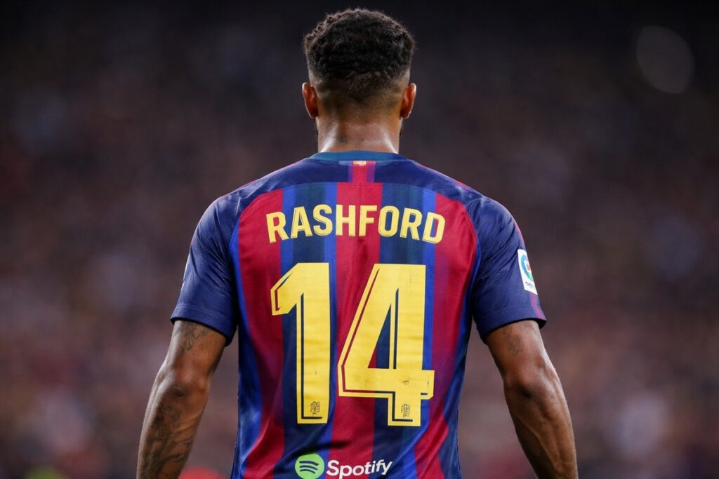 Marcus Rashford avec le maillot du FC Barcelone