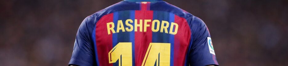 Marcus Rashford avec le maillot du FC Barcelone