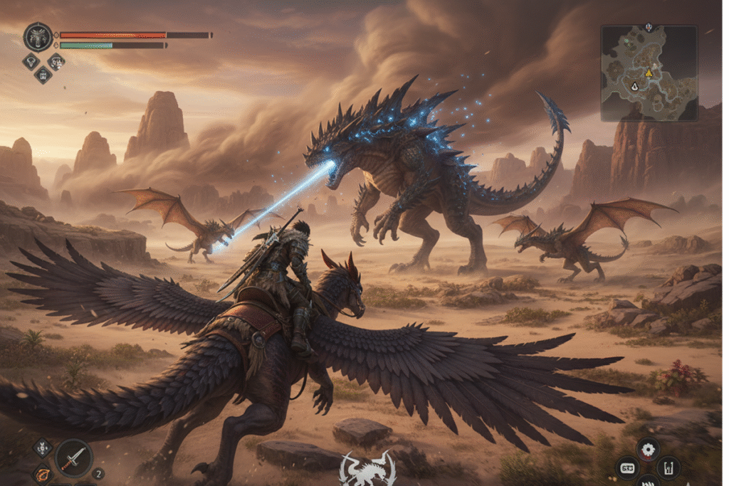 Gameplay d’un jeu similaire à Monster Hunter Wilds