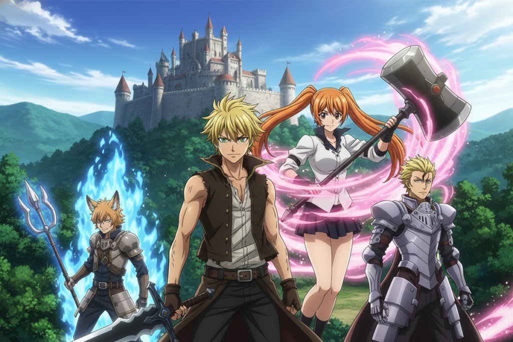 Des personnages comme dans le jeu The Seven Deadly Sins