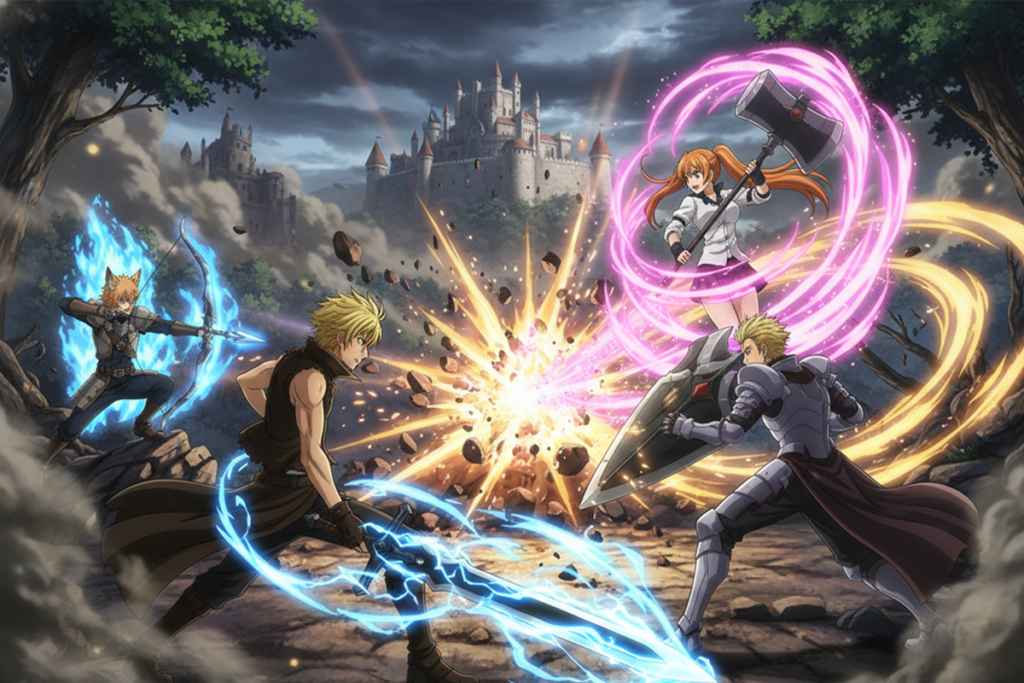 Combat similaire à ceux du jeu The Seven Deadly Sins