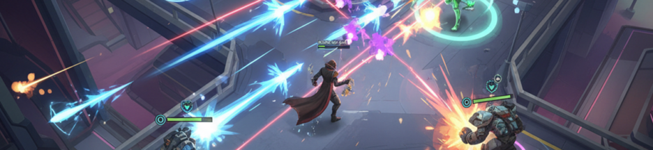 Gameplay d’un jeu de tir similaire m Overwatch Rush