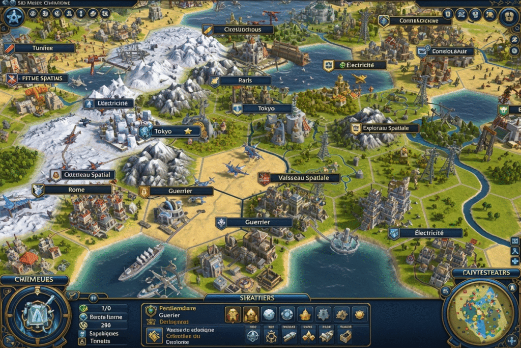 Gameplay d’un jeu similaire à Sid Meier’s Civilization